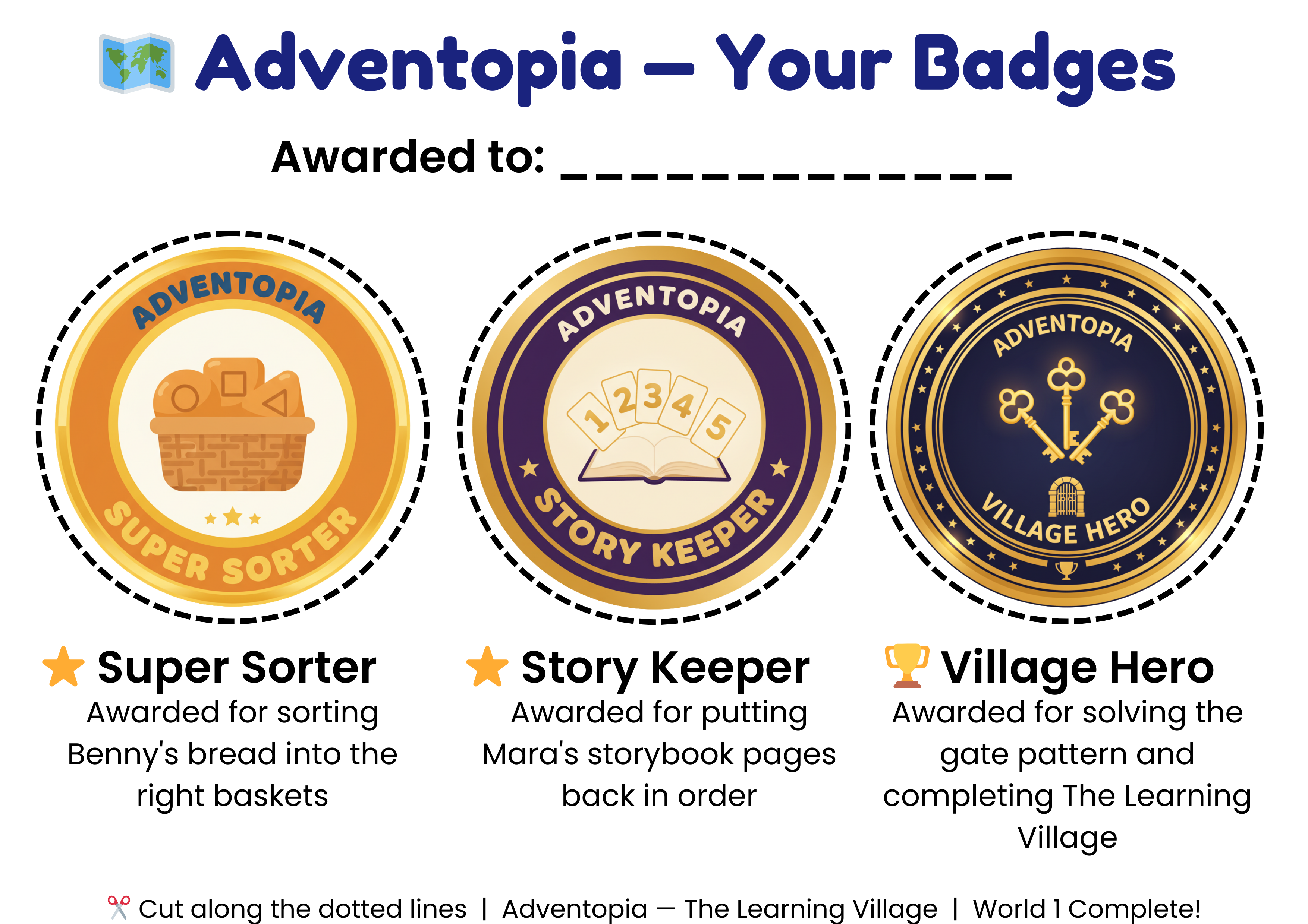 Adventopia badges to cut out