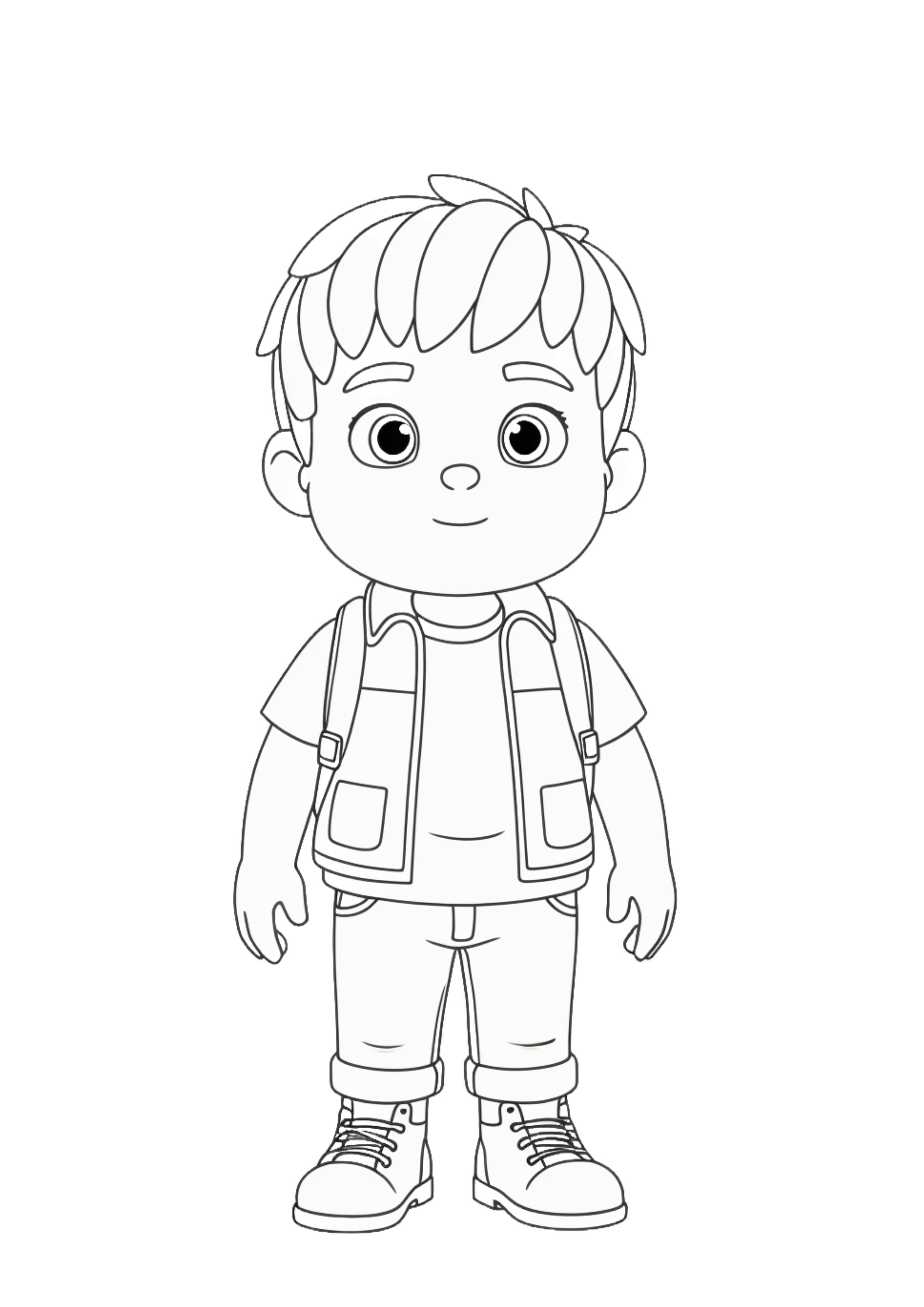 Pip the Explorer colouring page
